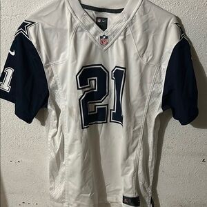 Nike White and Black Football Jersey